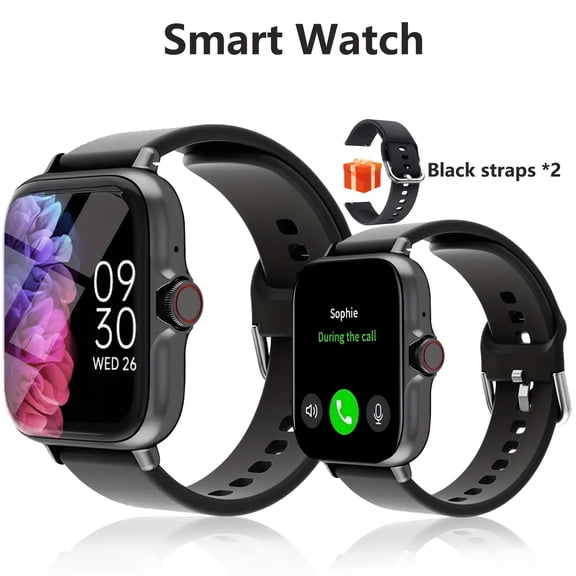 1.91" AMOLED Smartwatch with HD Calls, Music, Voice Assistant, Mic & Speaker, Multi-Sport Modes, Compatible iPhone/Android