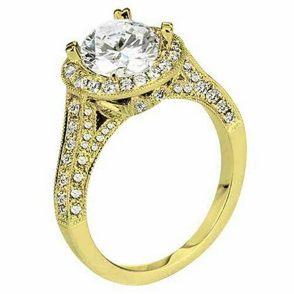 1.91 Carat Brilliant Round Cut Diamond Engagement Halo Ring