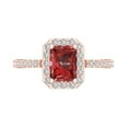 thumbnail image 1 of Clara Pucci 14K Rose Gold 1.92ct Garnet Solitaire with Accents Ring, 1 of 8