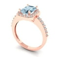 thumbnail image 1 of 1.92 ct Emerald Cut Natural Sky Blue Topaz Solitaire with Accents Engagement Ring for Women in 14K Rose Gold, 1 of 2