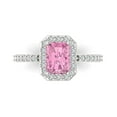 thumbnail image 1 of Clara Pucci 14K White Gold 1.92ct Pink Solitaire with Accents Ring, 1 of 8