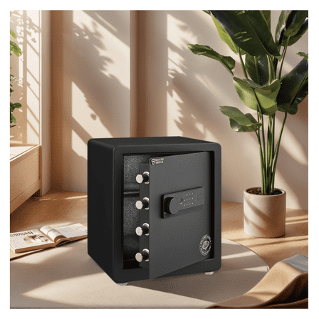 1.93 Cuft Safe Box, Home Security Safe with Digital Lock, Steel Document Safe for Money Jewelry