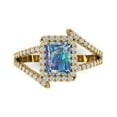 thumbnail image 1 of Clara Pucci 14K Yellow Gold 1.94ct BlueMoissanite Solitaire with Accents, 1 of 8