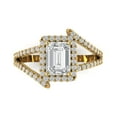 thumbnail image 1 of Clara Pucci 14K Yellow Gold 1.94ct Clear Solitaire with Accents Ring, 1 of 8