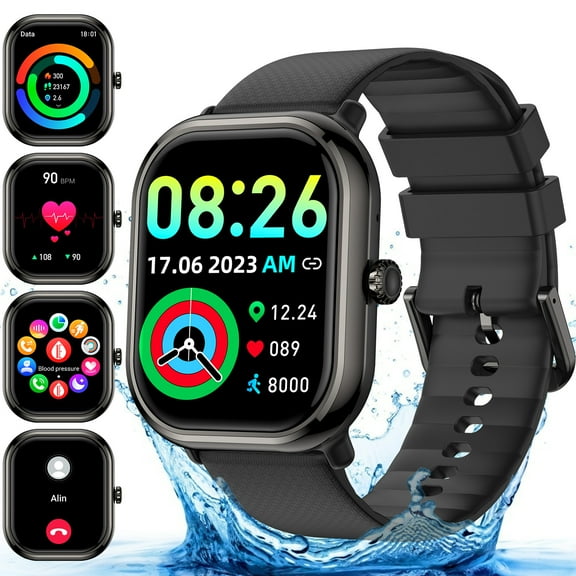 1.95 Inch Wireless Smart Watch for Android iPhone, IP68 Waterproof