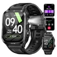 thumbnail image 1 of ST-CARE 1.96" HD Rugged Outdoor Smart Watch for Men, 3ATM Waterproof Fitness Tracker, Multiple Sports Modes, Compatible with Android 9.0 & iOS 12.0 and Above, Black, 1 of 11