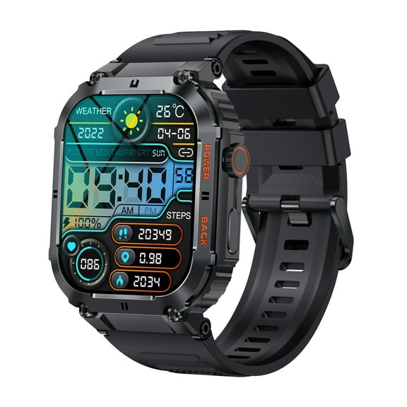 1.96 Inch Metal Sports Smart Watch IP67 Waterproof Fitness Activity Tracker with Bluetooth Calling Function