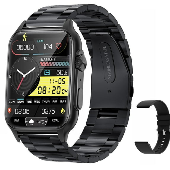 1.96 Inch Smart Watch Full Touch Screen Health Monitor IP67 Waterproof