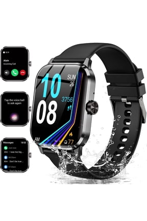 1.96" Smart Watch | Bluetooth Call, Fitness Tracker, 120+ Sports Modes, IP68 Waterproof, Ultra-Thin Design Compatible with Android & iPhone