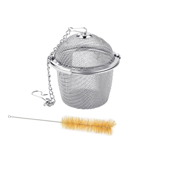 1.96" Stainless Steel Tea Strainer Infuser Tea ball Locking Ball Tea Spice Mesh Herbal Ball Cooking tools With Chain