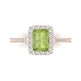 thumbnail image 1 of Solitaire with Accents Engagement Ring for Women - 1.86ct Natural Peridot in 14K Rose Gold Promise Ring, 1 of 6