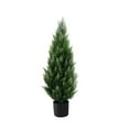 thumbnail image 1 of 1.96FT Artificial Cedar Tree – Faux Topiary Potted Plant for Indoor & Outdoor Décor – Realistic Plastic Greenery for Porch, Home, Office, Holiday Display, 1 of 5