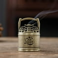 thumbnail image 1 of 1.97 inch Vintage Brass Incense Burner - Traditional Bucket Design with Auspicious Symbols,Perfect for Home,Meditation & Gifting, 1 of 6