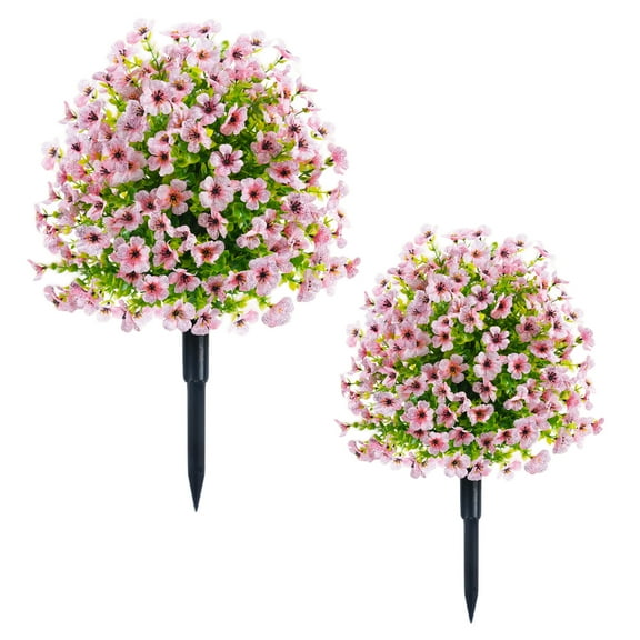 1.97FT Artificial Cypress Trees (Set of 2) - UV Resistant Faux Topiary with Ground Spikes for Indoor/Outdoor Decor