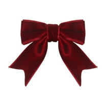 1.97Inch Burgundy Ribbon Pretied Bows Valentines Premade Bows, Velvet Ribbon Bows with Twist Ties for Wreaths, Christmas Tree, Treat Bags, Gift Wrapping, Party Favor, Crafts - 12 Counts