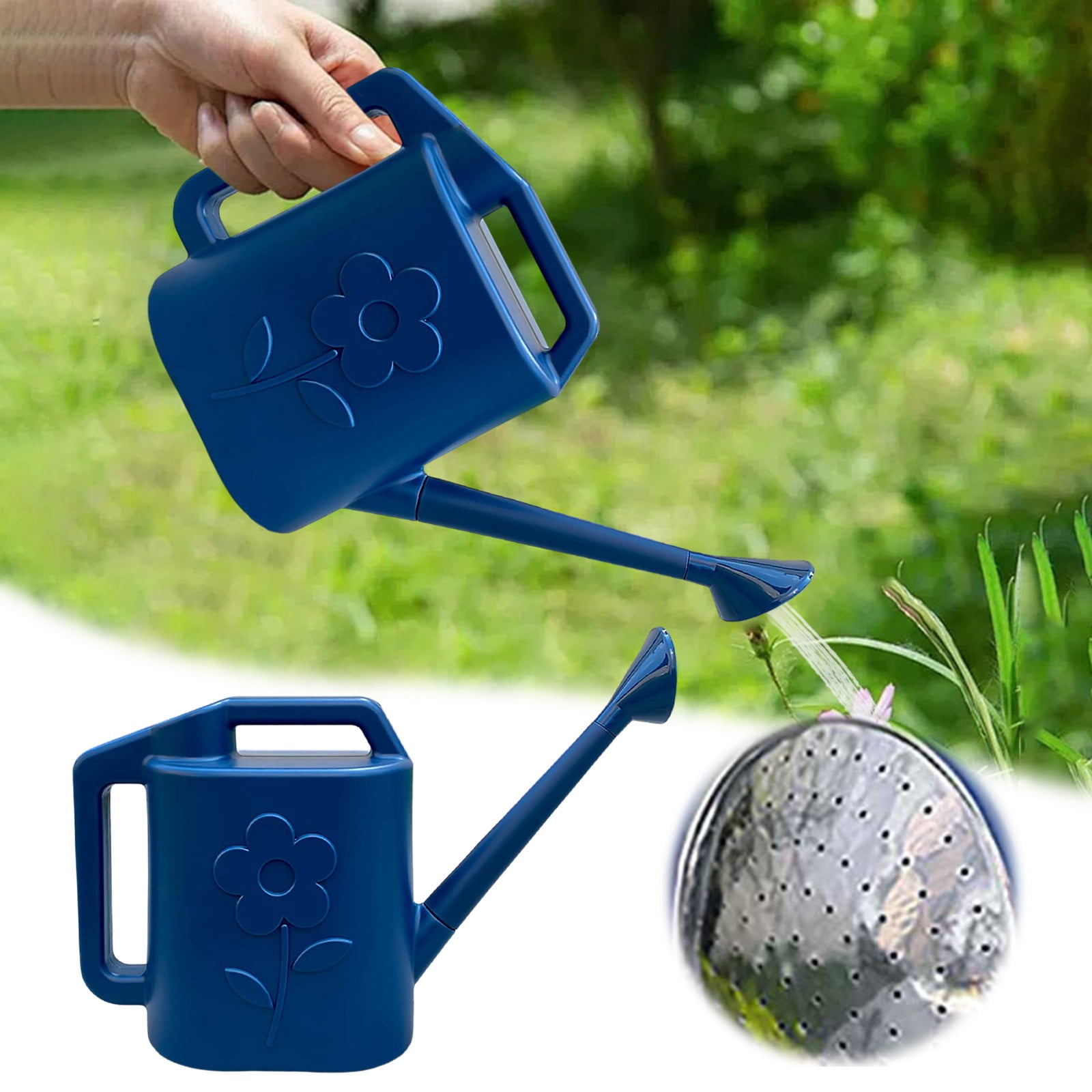 1.98 Gallon (7.5L) Watering Can with Removable Sprinkler Head - Large Capacity Watering Can for Indoor & Outdoor Plants, Flowers, Garden and Greenhouse with Long Spout