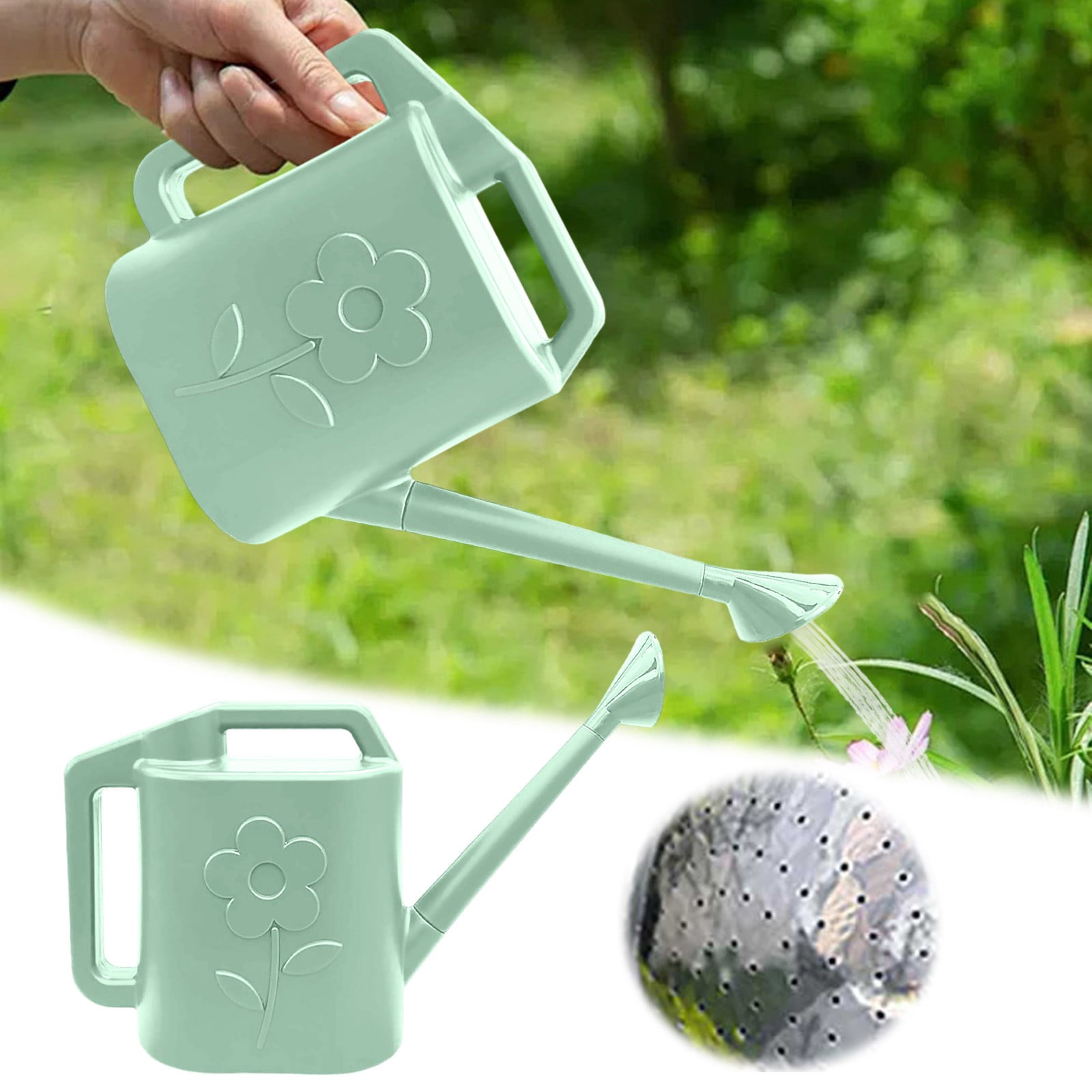 1.98 Gallon (7.5L) Watering Can with Removable Sprinkler Head - Large Capacity Watering Can for Indoor & Outdoor Plants, Flowers, Garden and Greenhouse with Long Spout