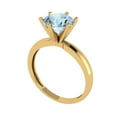 thumbnail image 1 of 1.98ct Round Cut Blue Natural Swiss Blue Topaz 14k White Gold Engraving Statement Bridal Wedding Designer Ring Size 4.75, 1 of 7