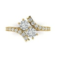 thumbnail image 1 of Clara Pucci 14K Yellow Gold 1.48ct Moissanite Solitaire with Accents Ring, 1 of 8