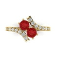 thumbnail image 1 of Clara Pucci 14K Yellow Gold 1.48ct Tourmaline Solitaire with Accents Ring, 1 of 8