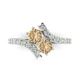 thumbnail image 1 of 1.98ct Round Cut Yellow Moissanite 18k White Gold Engraving Statement Bridal Wedding Designer Ring Size 10, 1 of 5