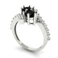 thumbnail image 1 of 1.98ct round cut black natural onyx 14k white gold Bridal Wedding Engagement Promise Anniversary Ring for Women size 8.25, 1 of 7