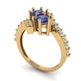 thumbnail image 1 of 1.98ct round cut blue tanzanite 18k yellow gold Bridal Wedding Engagement Promise Anniversary Ring for Women size 10.75, 1 of 7