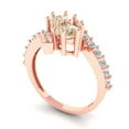 thumbnail image 1 of 1.98ct round cut brown natural morganite 18k rose gold Bridal Wedding Engagement Promise Anniversary Ring for Women size 8.5, 1 of 7