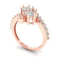 thumbnail image 1 of 1.98ct round cut clear moissanite 18k rose gold Bridal Wedding Engagement Promise Anniversary Ring for Women size 9.75, 1 of 7