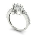 thumbnail image 1 of 1.98ct round cut clear moissanite 18k white gold Bridal Wedding Engagement Promise Anniversary Ring for Women size 5.5, 1 of 7
