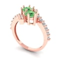 thumbnail image 1 of 1.98ct round cut green Zircon 14k rose gold Bridal Wedding Engagement Promise Anniversary Ring for Women size 10.25, 1 of 7