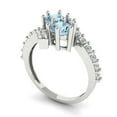thumbnail image 1 of 1.98ct round cut natural swiss blue topaz 14k white gold Bridal Wedding Engagement Promise Anniversary Ring for Women size 8.75, 1 of 7