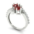 thumbnail image 1 of 1.98ct round cut red natural garnet 14k white gold Bridal Wedding Engagement Promise Anniversary Ring for Women size 5, 1 of 7