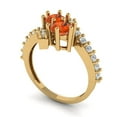 thumbnail image 1 of 1.98ct round cut red Zircon 14k yellow gold Bridal Wedding Engagement Promise Anniversary Ring for Women size 10.25, 1 of 7