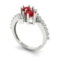 thumbnail image 1 of 1.98ct round cut red ruby 14k white gold Bridal Wedding Engagement Promise Anniversary Ring for Women size 6.75, 1 of 7