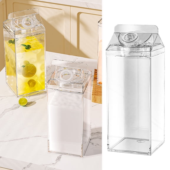 1.9L Cold Beverage Pitcher with Lid, Clear Plastic Drink Container for Fridge, 10.83" x 3.94" x 3.94", Beverage Jug for Lemonade Infused Water, Ideal for Kitchen Home Party Bar Wedding, 1 Pack
