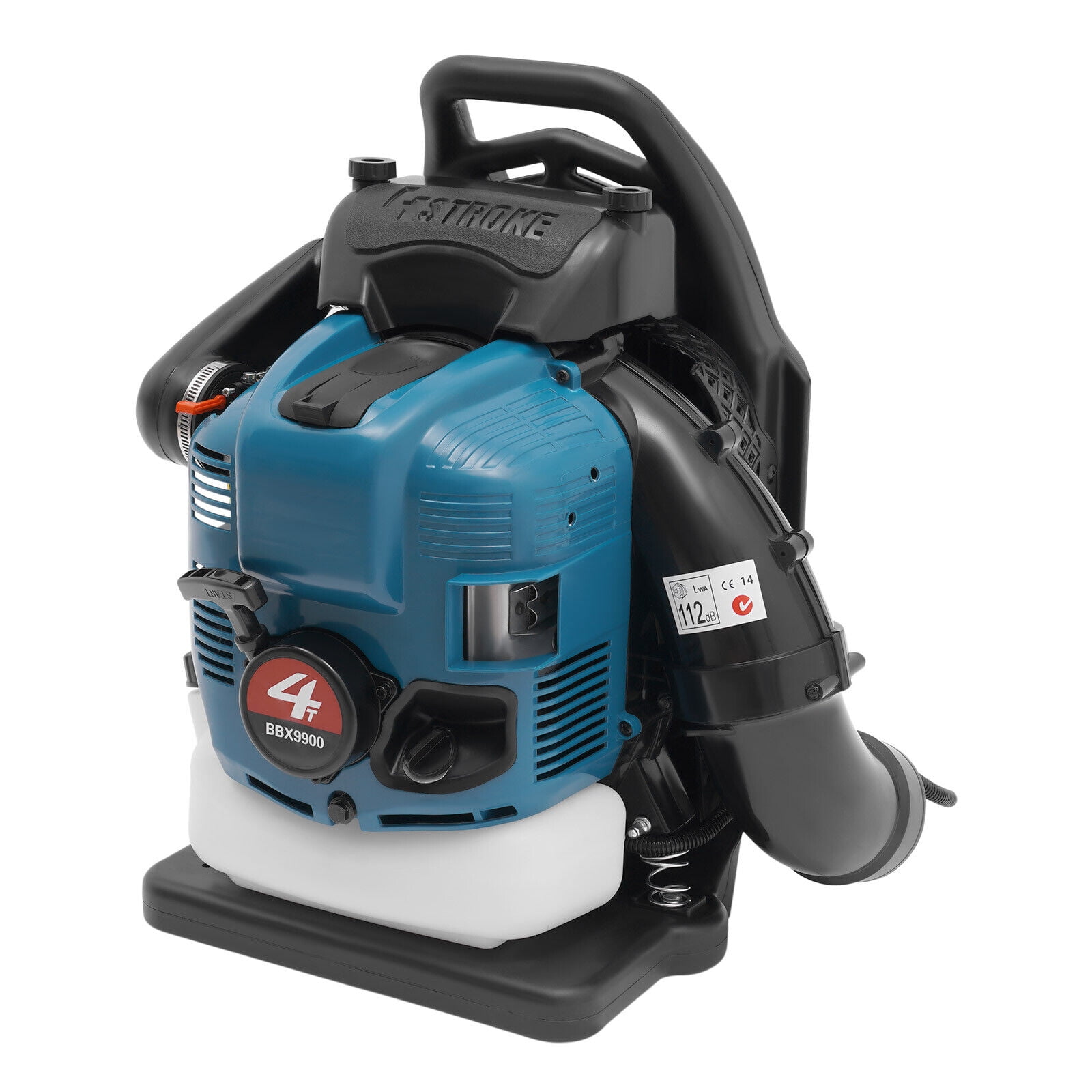 1.9L Gasoline Leaf Blower 4 Stroke Backpack Leaf Blower 75.6CC Backpack Gasoline Engine Leaf Blower, Blue