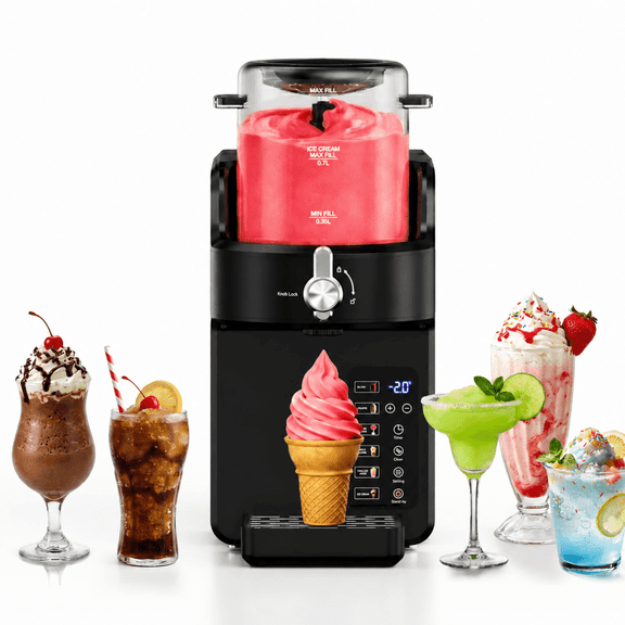 1.5L Slushie Machine & Soft Serve Ice Cream Maker with Rapid Freezing, Frozen Drink Machine, Slushy Machine, Margarita Machine for Home