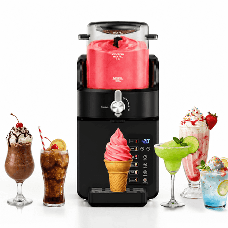 1.5L Slushie Machine & Soft Serve Ice Cream Maker with Rapid Freezing, Frozen Drink Machine, Slushy Machine, Margarita Machine for Home