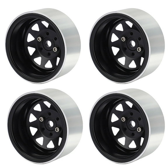 1.9in 4pcs 5 Slots Remote Control Car Wheel Rims Metal Modified Part for Remote Car Climbing Truck