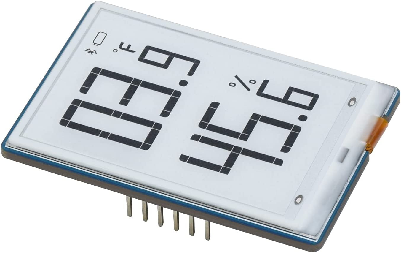 1.9inch Segment E-Paper Module 91 Segments Black/White Color epaper Display I2C Screen for /STM32/Arduino,Ideal for Temperature and Humidity Meter, Humidifier, Digital Meter