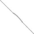 thumbnail image 1 of 1.9mm 925 Sterling Silver Rhodium Plated Brilliant-cut CZ Bar Anklet With 1 Inch Extender 9.5 Inch Anklet for Women, 1 of 2