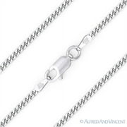 1.9mm Miami Cuban / Curb Link Italian Chain Necklace in Solid .925 Sterling Silver w/ Rhodium