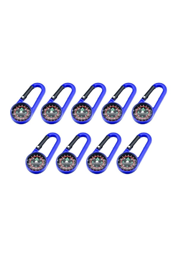 1. 9pcs Multifunctional Carabiner Keychain for Outdoor Hiking Camping, Portable Navigation Tool for Teens Adults