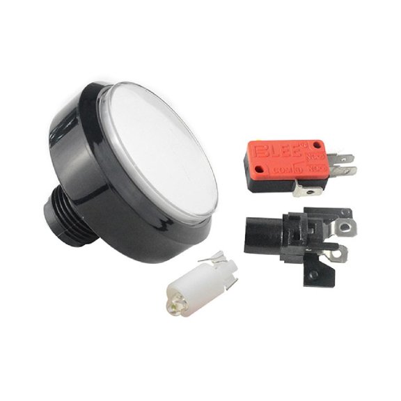 1*Accessories 60MM Round Push Buttons Illumilated 12V LED Light Built-in Microswitch Accessories Spare Part Accessories