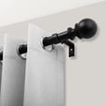 thumbnail image 1 of 1" Adjustable Curtain Rod, 32"-86" Heavy Duty Black Curtain Rod with Classic Ball Finials,Ceiling Mounted Indoor/Outdoor Curtain Rods, 1 of 8