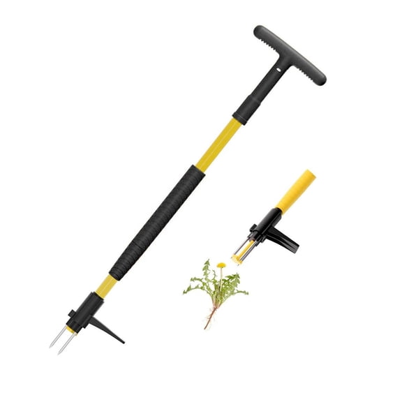 1. Adjustable Stand-Up Weeder Tool with Rotating Claws, Rustproof & Ergonomic Root Remover for Dandelions/Thistles