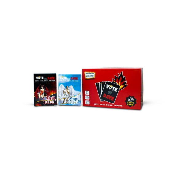 #1 Adult Party Game - Vote or Dare Original Core Game + Devil Deck + Angel Pack Expansions|Party Game| VOTE. DARE. DRINK. FRIENDS.
