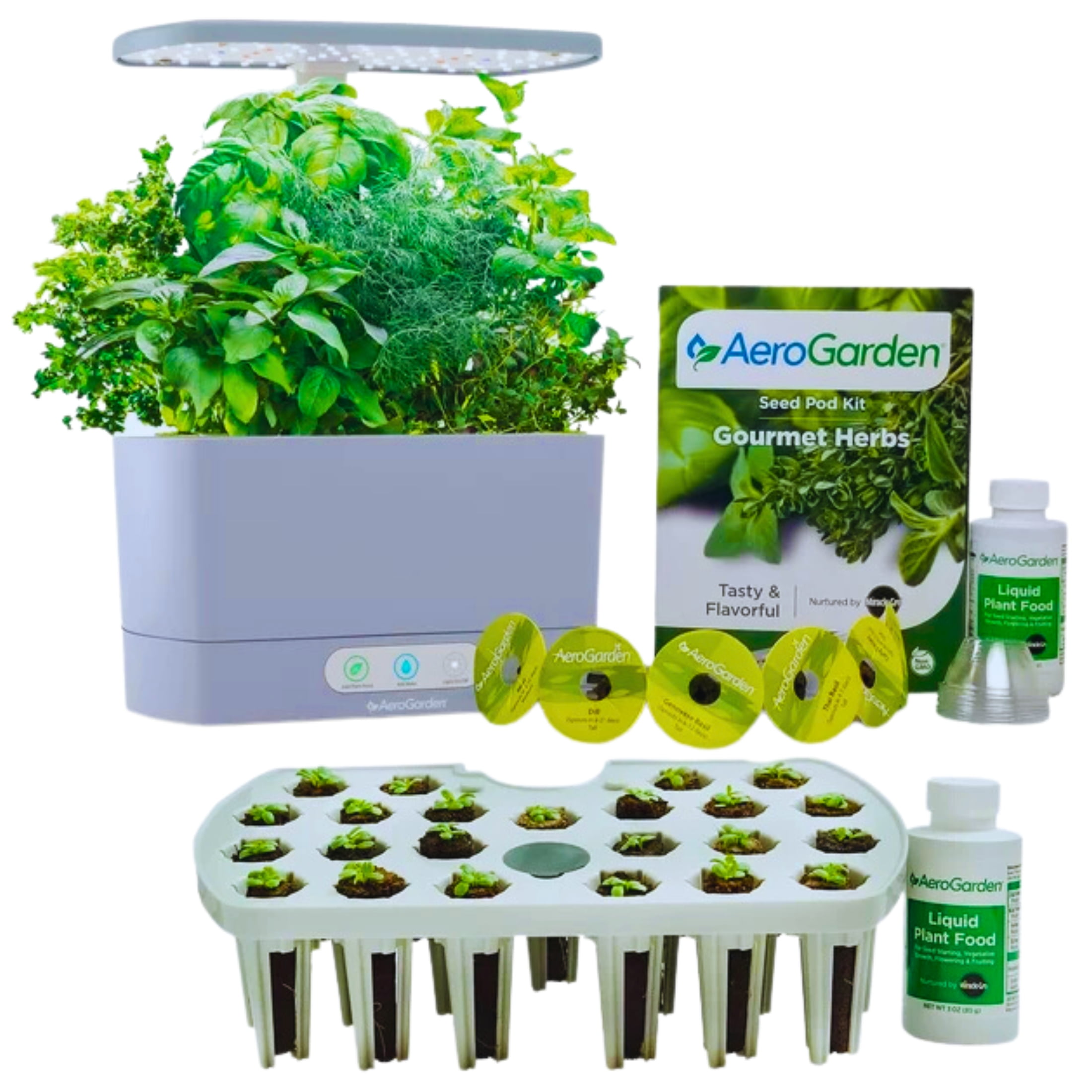 Click and Grow Smart Garden 3 Indoor Herb Garden (Includes Basil Plant  Pods), Gray : : Patio, Lawn & Garden