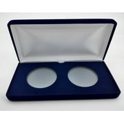(1) Air-Tite Blue Velvet Coin Presentation Case (Holds 2) for Air-Tite Brand Coin Holder Capsules (Model "I" Case)